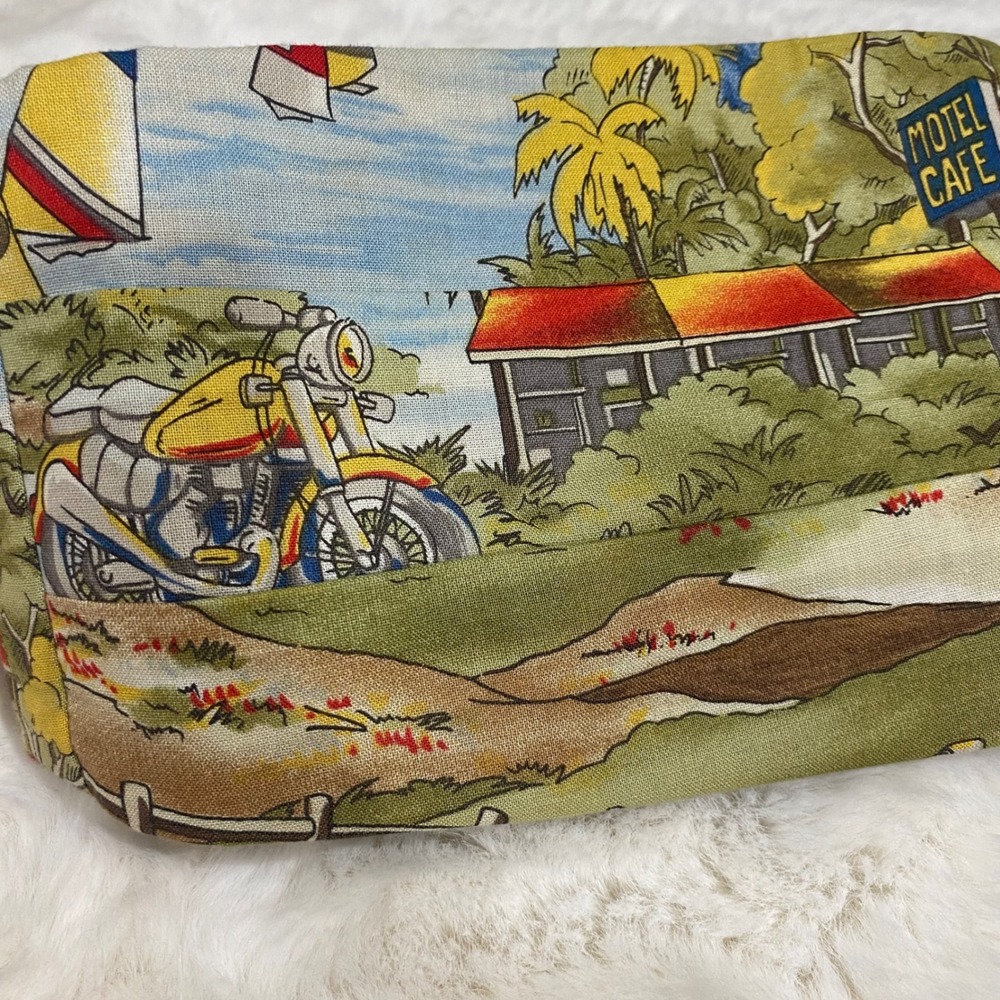 Vintage Motorcycle Route 66 / 25 Novelty Print Cummerbund Waistband Adjustable - Picture 3 of 8